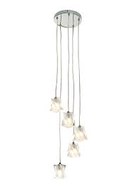 Borrello Ice Cube Clear 5 Lamp Pendant Ceiling Light Departments Diy At B Q Ceiling Lights Ceiling Pendant Lights Pendant Lamp
