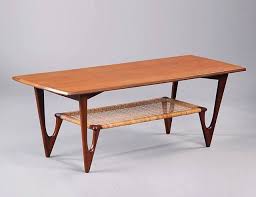 Coffee Table Designed By Kurt Ostervig Made From Teak And Walnut With Cane Detail It Was Produced By Jaso Modern Retro Furniture Unique Furniture Coffee Table