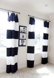 Bedroom Black And White Striped Curtains Black And White Horizontal Striped Curtains Made From Tablecloths Decoracion De Interiores Menaje Del Hogar Hogar