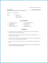 A curriculum vitae (cv) is a document presenting a person's education, publications, and other accomplishments. High School Student Resume Template No Experience Templateral
