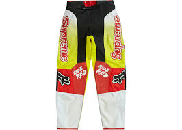 supreme honda fox racing moto pant red