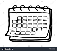 Calendar U002f Cartoon Vector And Illustration Black And White Hand Drawn Sketch Style Isolated On White Backgr In 2020 Cartoons Vector Vector Illustration Cartoon