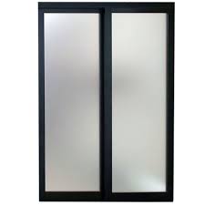 Contractors Wardrobe 48 In X 81 In Eclipse 1 Lite Bronze Aluminum Frame Mystique Glass Interior Sliding Door Ecl 4881bz2x The Home Depot Sliding Doors Interior Sliding Doors Contractors Wardrobe
