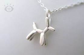 Balloon Dog Balloon Dog Necklace Balloon Dog Pendant Balloon Dog Jewelry Silver Balloon Dog Balloon Animal Jewelry Pop Art N Dog Pendant Silver Necklace Silver