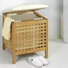 Tabouret Et Panier A Linge En Bois Panier A Linge En Bois Panier A Linge Banc Salle De Bain
