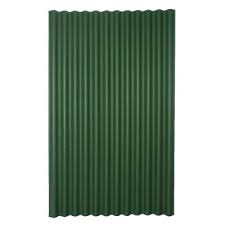 Ondura 6 Ft 7 In X 4 Ft Asphalt Corrugated Roof Panel In Green 154 The Home Depot Corrugated Roofing Roof Panels Corrugated Metal Roof