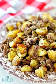 Old School Hamburger Hash Recipe Hamburger And Potatoes Hamburger Hash Ground Beef And Potatoes