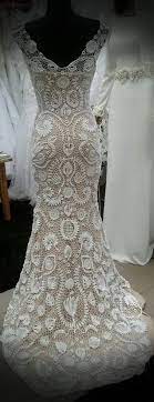 Unique Irish Crochet Wedding Dress Custom Made Crochet Wedding Dresses Crochet Dress Crochet Wedding Dress Pattern