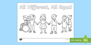 They help us to know which pages are the most and least popular and see how visitors move around the site. All Different All Equal Anti Bullying Colouring Page