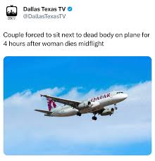 Mitchell Ring and Jennifer Colin were en route from Melbourne, Australia,  to Doha, Qatar, when a passenger suffered a medical emergency, collapsed  and died The crew decided to put the dead passenger's