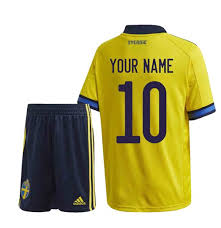 Shop the cheap sweden home kids football kit 2020 2021 here. Buy Official 2020 2021 Sweden Home Adidas Mini Kit Your Name