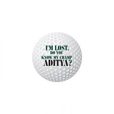 Golf is the only game i know of that actually becomes harder the longer you play it. Quirky Funny Personalized Golf Ball White Multi