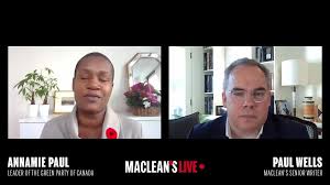 Elle est la première canadienne noire et la première femme juive à être élue cheffe d'un parti fédéral représenté à la chambre des communes du canada. Maclean S Annamie Paul In Conversation With Paul Wells Maclean S Live Facebook
