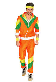 80s men's fashion & clothing for guys. 80s Orange Costumes Men Tracksuit
