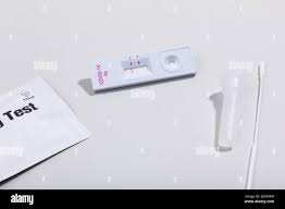 Covid Virus Test Kit With Negative Result Stock Photo Alamy