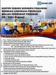 Surat pernyataan sendiri memiliki beberapa jenis, seperti surat pernyataan kerja, surat pernyataan kesanggupan, surat pernyataan belum menikah, dan masih banyak lagi yang lain. Lowongan Teller Customer Service Bank Bri Cabang Surabaya
