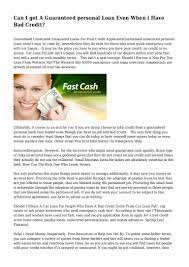 If you are looking for direct lenders for bad credit, you have a great chance of getting funded here! Can I Get A Guaranteed Personal Loan Even When I Have Bad Credit