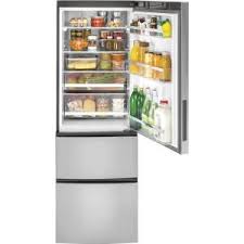 Ge 11 9 Cu Ft Bottom Freezer Refrigerator In Stainless Steel Gle12hslss The Home Depot Bottom Freezer Refrigerator Bottom Freezer Small Refrigerator
