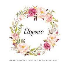 Watercolor Floral Wreath Elegance Small Set Individual Png Files Hand Painted Wedding Design Floral Wreath Watercolor Floral Watercolor Watercolor Flower Wreath