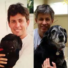 Maybe you would like to learn more about one of these? Ramona Humane Society S Photo 8 Hrs Let S Grow Old Together A Powerful Picture Of A Man And His Dog Taken 15 Years Cute Animal Pictures Dogs Cute Animals
