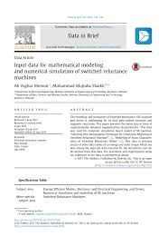 Please ensure the identity card number provided are correct. Pdf Input Data For Mathematical Modeling And Numerical Simulation Of Switched Reluctance Machines