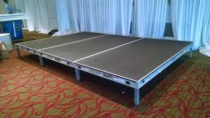 Indoor Stage With No Skirting Ping Pong Table Indoor Home Decor