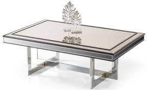 Ofcasa black modern coffee table end side table glass top living room furniture black legs multi colour, retro coffee table metal frame ·polished rounded glass shelves. Casa Padrino Luxury Coffee Table Silver 120 X 80 X H 43 Cm Living Room Table With Glass Plate And Mirror Glass Luxury Living Room Furniture