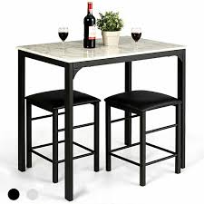 Shop our favorite dining tables for small spaces on hgtv.com from target, wayfair you don't need a huge banquet table to create a stylish dining room. Buy 3 Piece Counter Height Dining Set Faux Marble Table 2 Chairs Kitchen Bar By Costway On Dot Bo