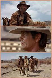 Jason Robards as Cheyenne and Charles Bronson as Harmonica in Sergio  Leone's classic western movie Once Upon a Time in the West in 1968