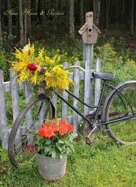 It Is Time To Welcome Autumn And Although I Hang Onto Summer As Long As Upcycle Garden Bike Planter Garden Gate Design