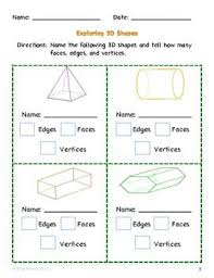 3d Shapes Worksheets Math School Elementary Math Math Geometry