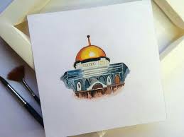Sejak itu kemudian kiblat salat adalah kabah di dalam masjidil haram, makkah. Masjid E Aqsa Art Islamic Paintings Art Drawings Simple Art