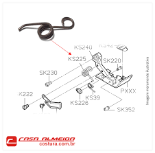 Calcador De Maquina De Costura Industrial Mola Do Calcador Interlock Siruba 757k Ks225 Pecas De Maquina De Costura Maquina De Costura Industrial Maquina De Costura