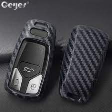 Ceyes Car Styling Carbon Fiber Smart Cover Case For Audi A4 New A4l A5 A6l Qt S5 S7 Q7 Tts Auto Protection Key Shell Access Audi A4 Carbon Fiber Car Protection