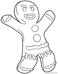 It will also help your kid understand the elementary shapes and structures. Shrek Coloring Pages Gingerbread Man Coloring4free Coloring4free Com