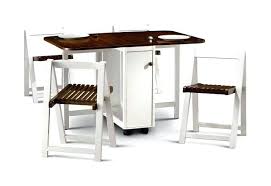 Drop Leaf Table With Folding Chairs Stored Inside Uses And Benefits In 2020 Dining Room Small Folding Kitchen Table Compact Dining Table