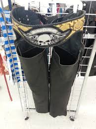 Leather Motorcycle Chaps With Custom Harley Davidson Kidney