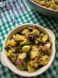 Now pour these sliced pieces in water so that they do not become black and keep the vessel. Raw Banana Fry Aratikaya Fry Recipe Recipes Stories
