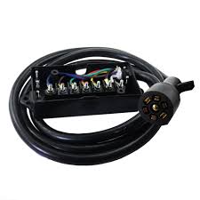 Work with a partner to test all your lights, including hazards and reverse. 7 Way 8ft Trailer Plug Cord Rv Trailer Connector With 7 Pin Plug Wiring Harness With Junction Box Trailer Lights Wiring Kit Fuses Aliexpress