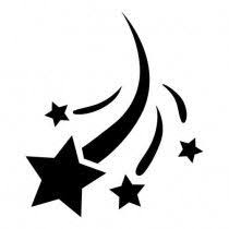 Door het overlijden van een dierbare of het verlies van. Vallende Ster Met Lijnen Muursticker Raamsticker Stencils Printables Stencil Patronen Muurstickers