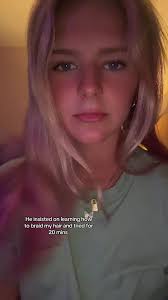 He'll get it…. #hairstyle #bf #braid #hair #boyfriend #hehe