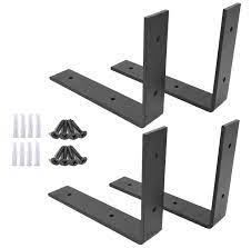 This shelving is reinforced to hold nearly twice as much weight as other wire shelving, and is chrome plated to resist corrosion. Ovov 4 Pieces Iron Steel Shelf Bracket Heavy Duty Thicken L Floating Countertop Support Bracket For Wall Hanging Decorative Black 10 Buy Online In Grenada At Grenada Desertcart Com Productid 129988476