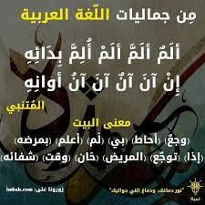 من جماليات اللغة العربية أنظر إلى هذا البيت من الشعر لأبي الطيب المتنبي beautiful arabic words quotations arabic language