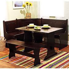 Walmart Breakfast Nook 3 Piece Corner Dining Set Espresso Breakfast Nook Furniture Nook Dining Set Corner Kitchen Tables