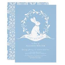 Sweet Bunny Boys Baby Shower Invitation Zazzle Com Rabbit Baby Shower Invitations Baby Shower Invitations Baby Shower Invitations For Boys