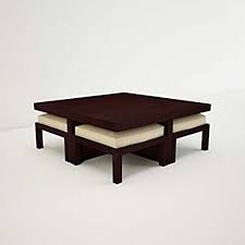 Has a sturdy, chromed steel base and wood top, and its contemporary style will enhance any living room furniture set. Buy Solid Wood Coffee Table Sets Furniture Online Moorni Com