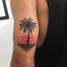 70 Beautiful Palm Tree Tattoo Designs And Meaning Fashion Hombre Palm Tree Tattoo Palm Tree Tattoo Ankle Tree Tattoo Color