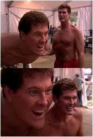 David hasselhoff is auctioning off a giant replica of himself that was used in the spongebob squarepants movie that's estimated to fetch more than $1 million. David Hasselhoff And His Double From The Spongebob Squarepants Movie Imgur