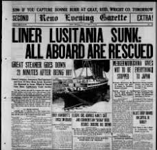 sinking of the rms lusitania topics