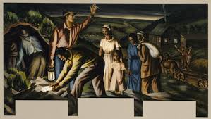 During the era of slavery, the underground railroad was a network of routes, places, and people that helped enslaved people in the american south escape to the north. The Underground Railroad Mural Study Dolgeville New York Post Office Smithsonian American Art Museum